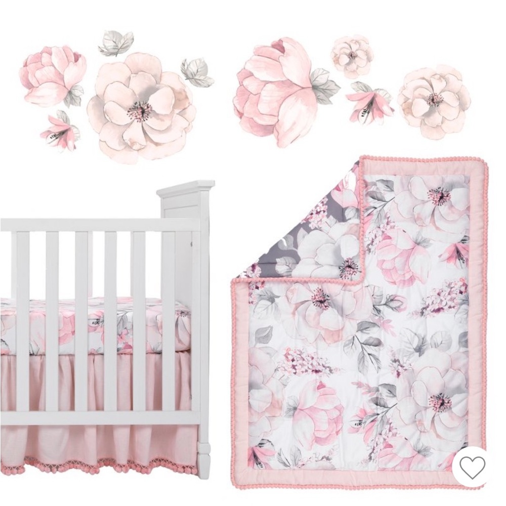 Target Pink and Gray Floral Blanket